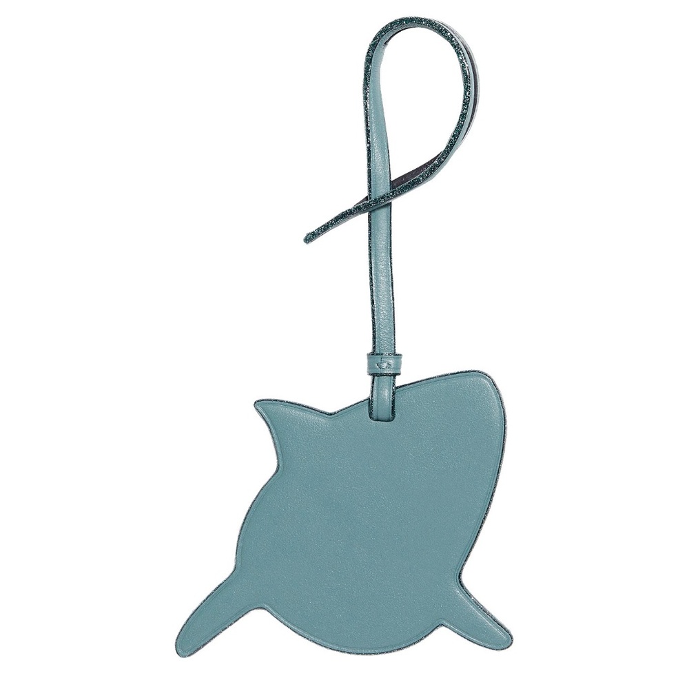 Coach 21518 Marine Blue Leather Sharky Bag Charm - Picture 4 of 6